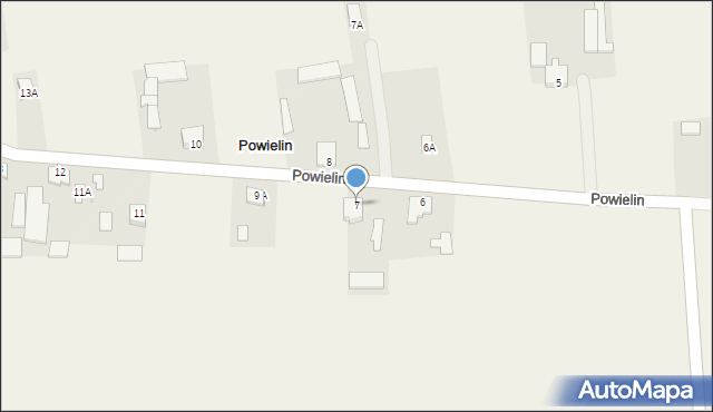 Powielin, Powielin, 7, mapa Powielin