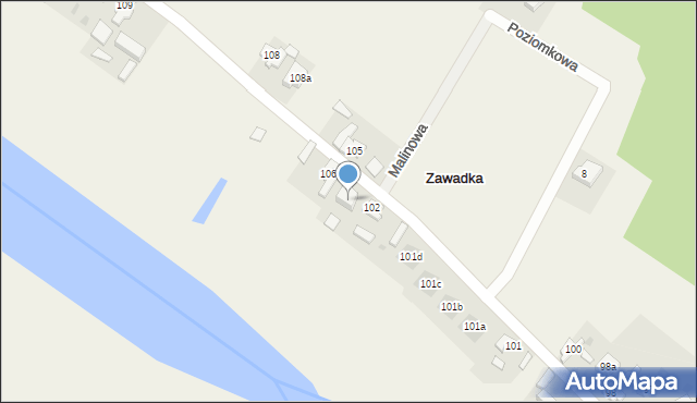 Powiercie, Powiercie, 102a, mapa Powiercie