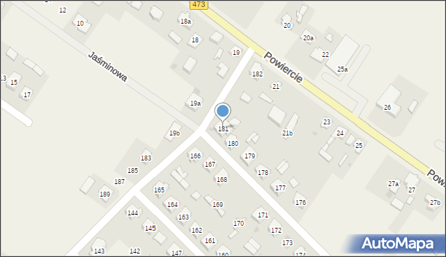 Powiercie, Powiercie, 181, mapa Powiercie