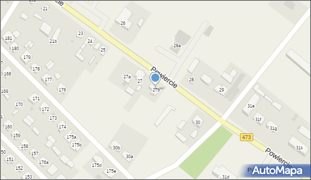 Powiercie, Powiercie, 27b, mapa Powiercie