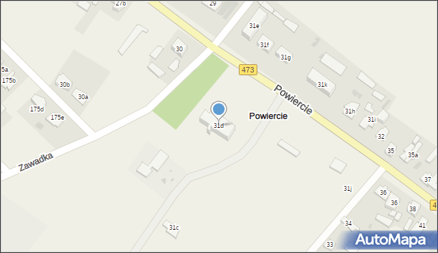 Powiercie, Powiercie, 31d, mapa Powiercie