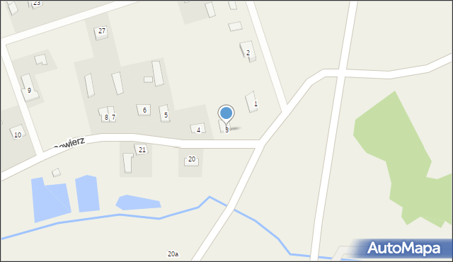 Powierz, Powierz, 3, mapa Powierz