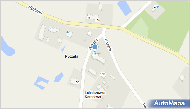 Pożarki, Pożarki, 10, mapa Pożarki