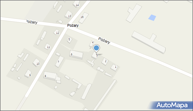 Pożary, Pożary, 3, mapa Pożary