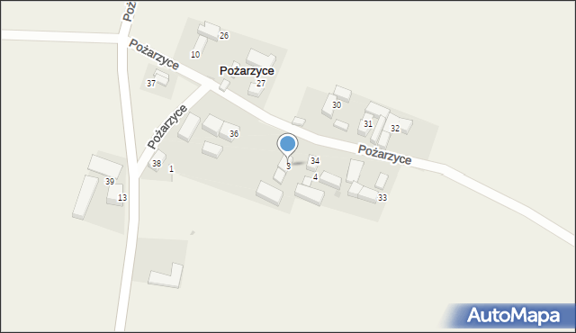 Pożarzyce, Pożarzyce, 3, mapa Pożarzyce