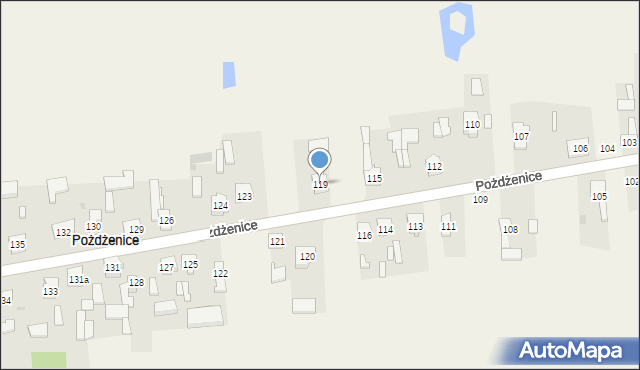 Pożdżenice, Pożdżenice, 119, mapa Pożdżenice