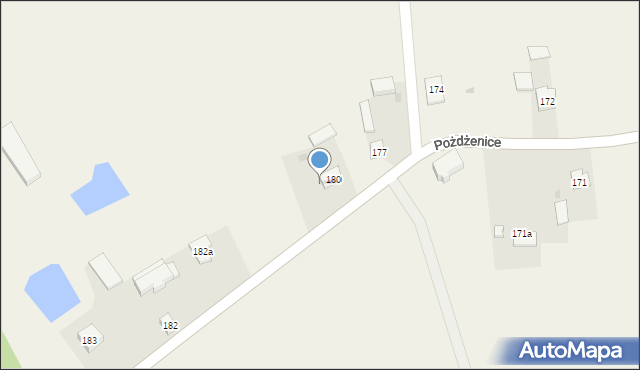 Pożdżenice, Pożdżenice, 180a, mapa Pożdżenice