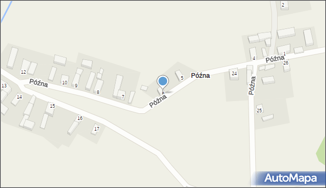 Późna, Późna, 6, mapa Późna