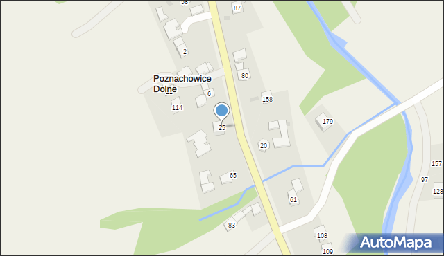 Poznachowice Dolne, Poznachowice Dolne, 25, mapa Poznachowice Dolne