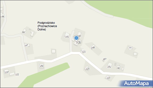 Poznachowice Dolne, Poznachowice Dolne, 81, mapa Poznachowice Dolne