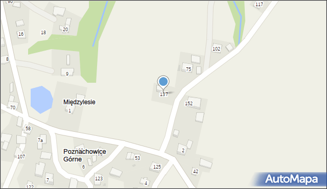 Poznachowice Górne, Poznachowice Górne, 137, mapa Poznachowice Górne