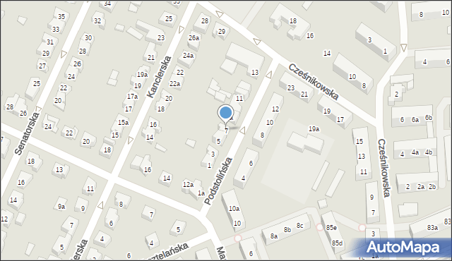 Poznań, Podstolińska, 7, mapa Poznania