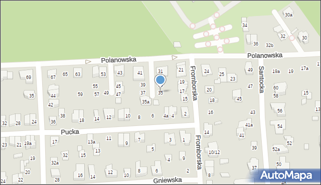 Poznań, Polanowska, 35, mapa Poznania