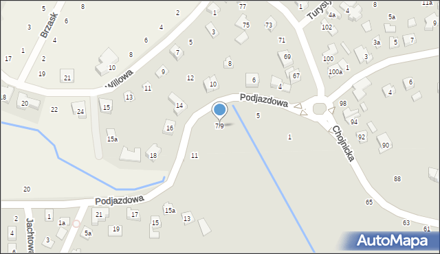 Poznań, Podjazdowa, 7/9, mapa Poznania