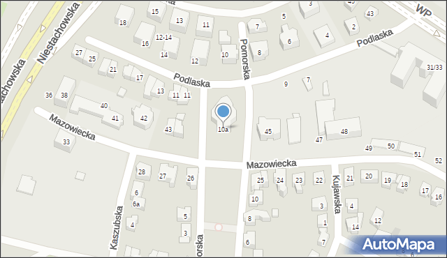 Poznań, Podlaska, 10a, mapa Poznania