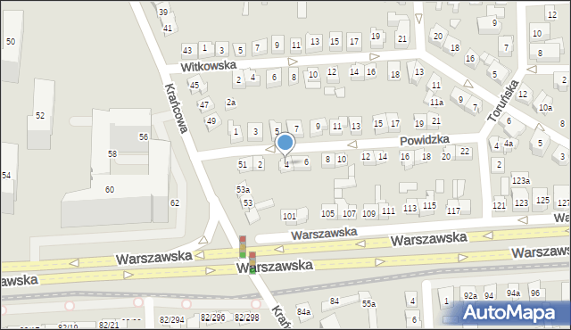 Poznań, Powidzka, 4, mapa Poznania