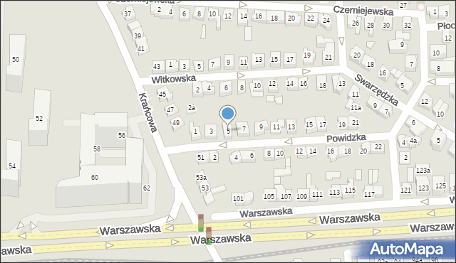 Poznań, Powidzka, 5, mapa Poznania