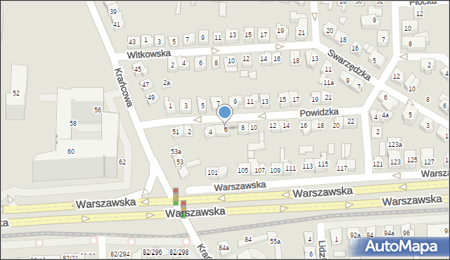 Poznań, Powidzka, 6, mapa Poznania