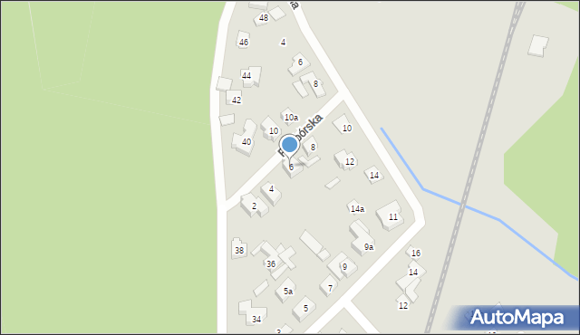 Poznań, Podbórska, 6, mapa Poznania