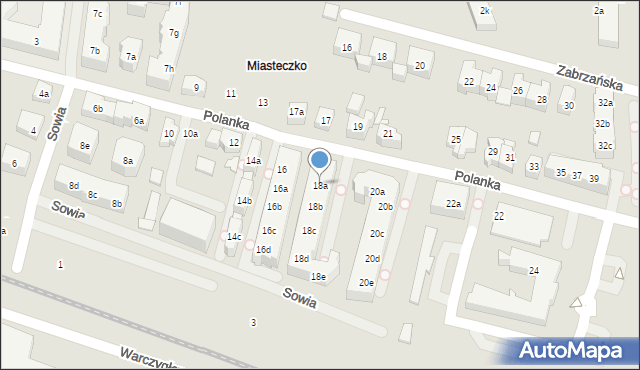 Poznań, Polanka, 18a, mapa Poznania