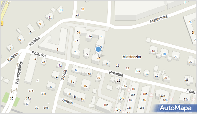 Poznań, Polanka, 7h, mapa Poznania