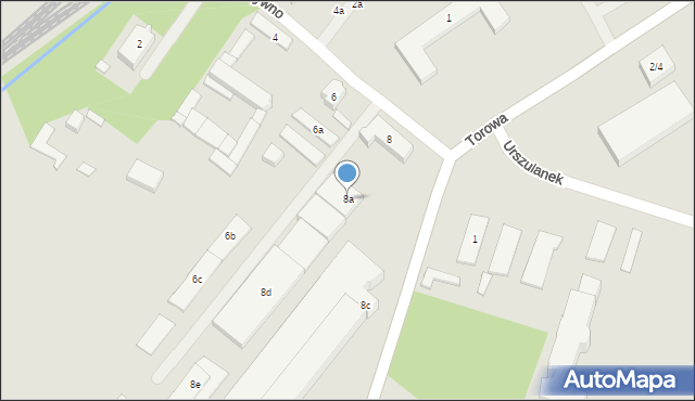 Poznań, Pokrzywno, 8a, mapa Poznania