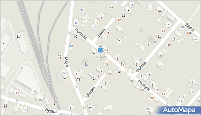 Poznań, Pochyła, 4a, mapa Poznania