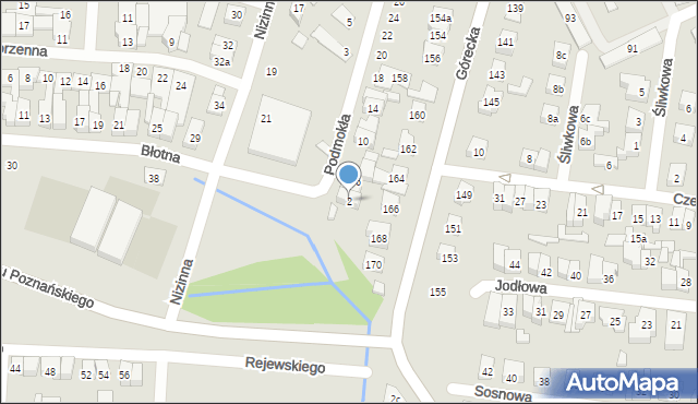 Poznań, Podmokła, 2, mapa Poznania