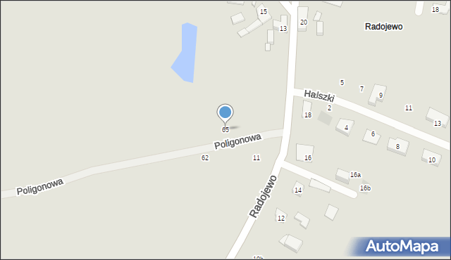 Poznań, Poligonowa, 65, mapa Poznania