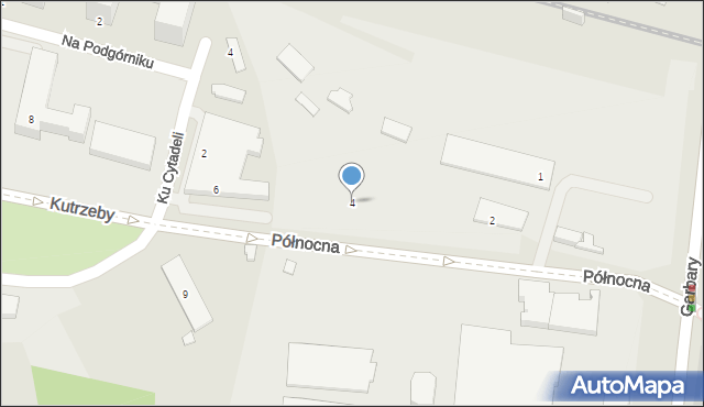 Poznań, Północna, 4, mapa Poznania