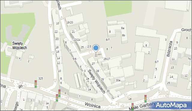 Poznań, Podgórze, 11, mapa Poznania