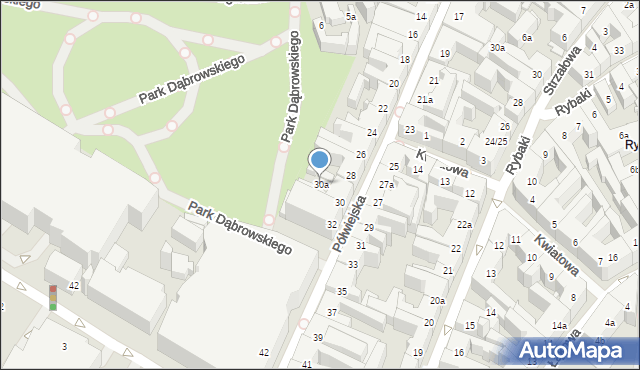 Poznań, Półwiejska, 30a, mapa Poznania