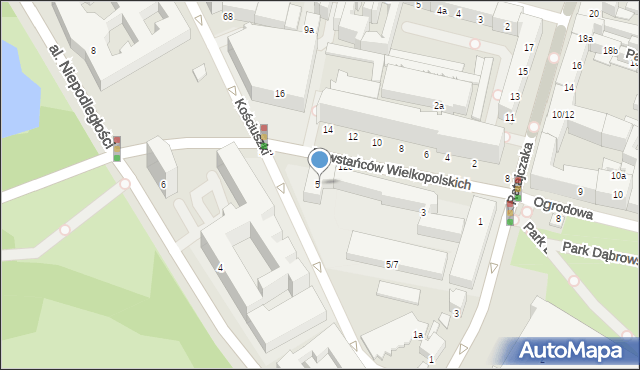 Poznań, Powstańców Wielkopolskich, 5, mapa Poznania