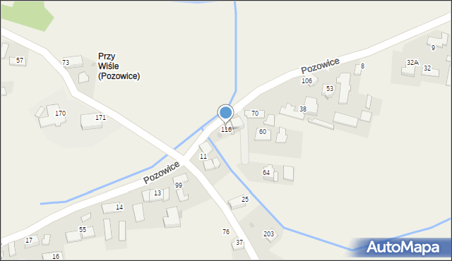 Pozowice, Pozowice, 116, mapa Pozowice