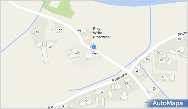 Pozowice, Pozowice, 171, mapa Pozowice