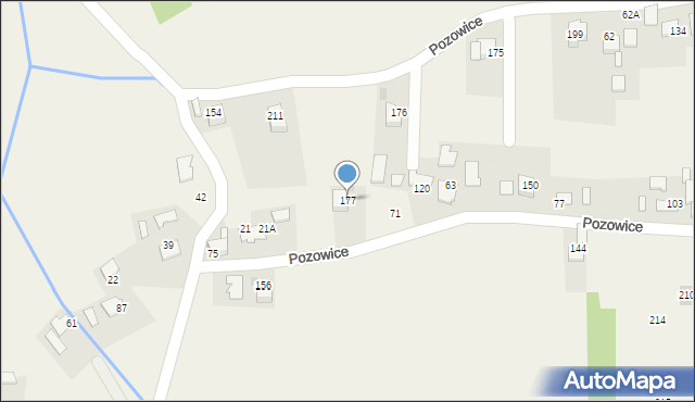 Pozowice, Pozowice, 177, mapa Pozowice