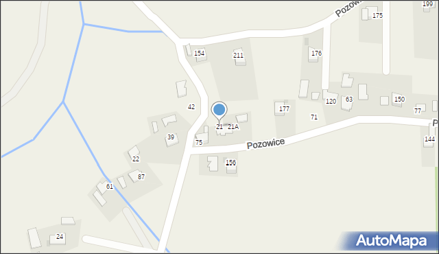 Pozowice, Pozowice, 21, mapa Pozowice