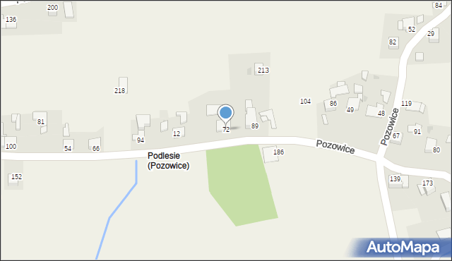 Pozowice, Pozowice, 72, mapa Pozowice