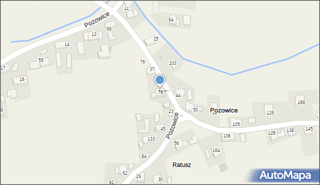 Pozowice, Pozowice, 78, mapa Pozowice