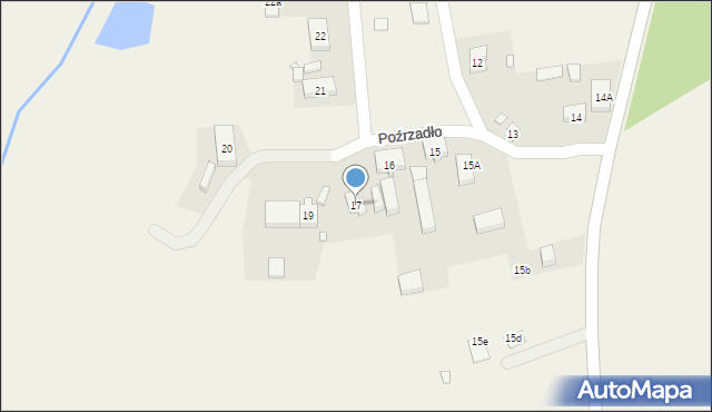 Poźrzadło, Poźrzadło, 17, mapa Poźrzadło