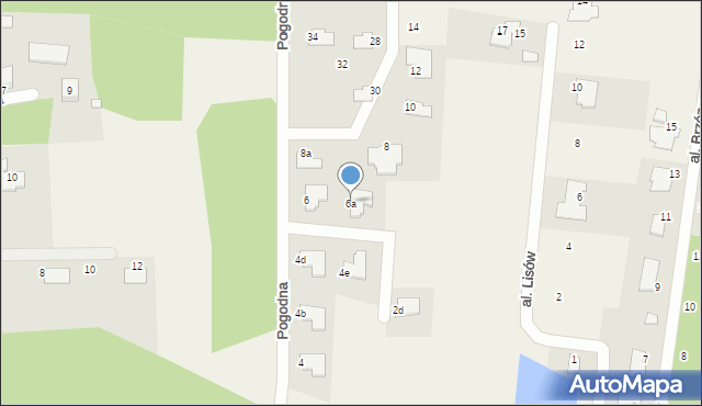 Prace Duże, Pogodna, 6a, mapa Prace Duże