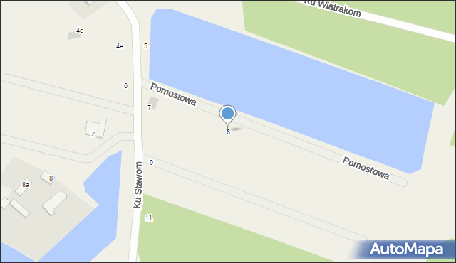 Prądki, Pomostowa, 6, mapa Prądki