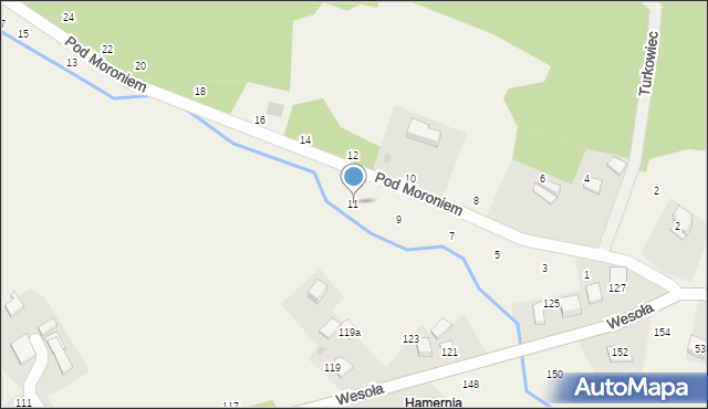 Prądnik Korzkiewski, Pod Moroniem, 11, mapa Prądnik Korzkiewski