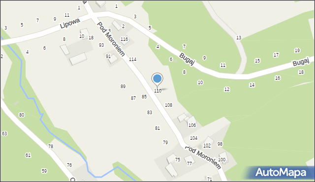 Prądnik Korzkiewski, Pod Moroniem, 110, mapa Prądnik Korzkiewski