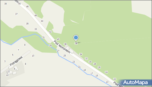 Prądnik Korzkiewski, Pod Moroniem, 36, mapa Prądnik Korzkiewski