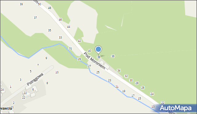 Prądnik Korzkiewski, Pod Moroniem, 38, mapa Prądnik Korzkiewski