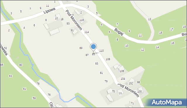 Prądnik Korzkiewski, Pod Moroniem, 85, mapa Prądnik Korzkiewski