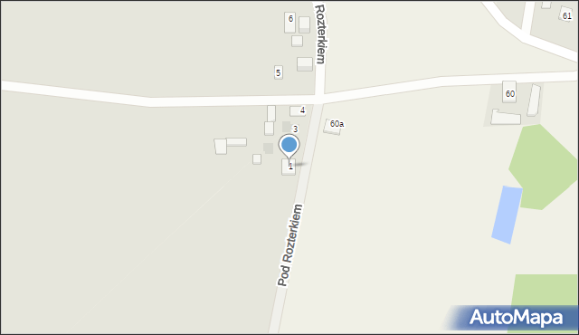 Praszka, Pod Rozterkiem, 1, mapa Praszka