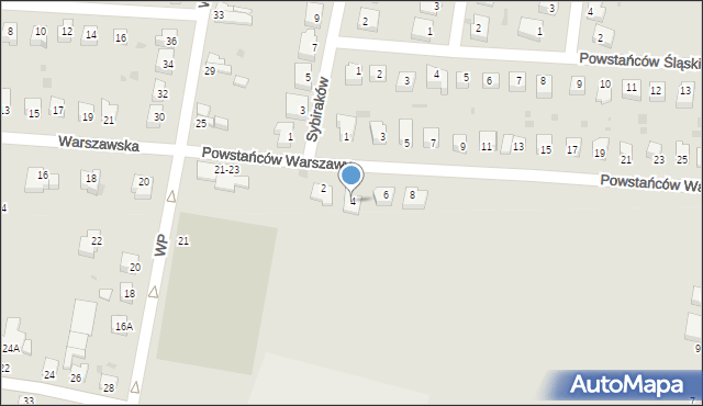 Prochowice, Powstańców Warszawy, 4, mapa Prochowice