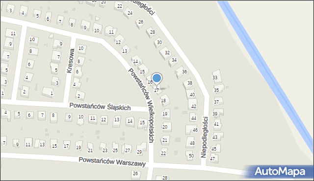 Prochowice, Powstańców Wielkopolskich, 17, mapa Prochowice